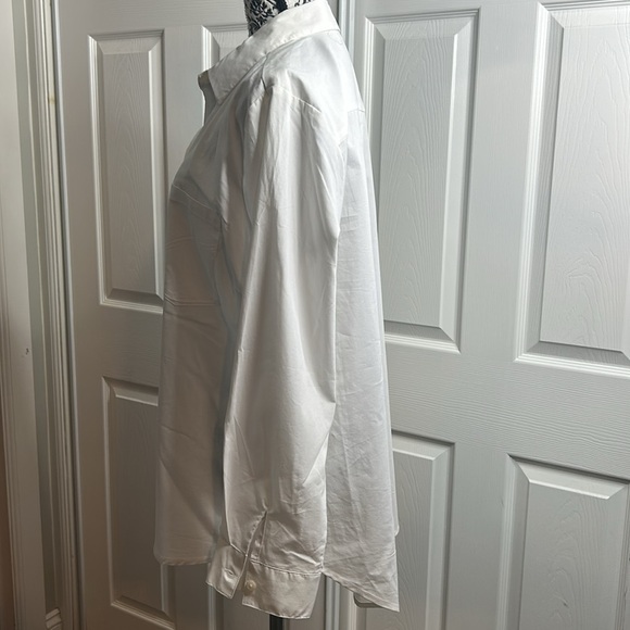 Per Se Classic White Button-Up Shirt Half Button Up New With Tags 1X - Picture 5 of 8